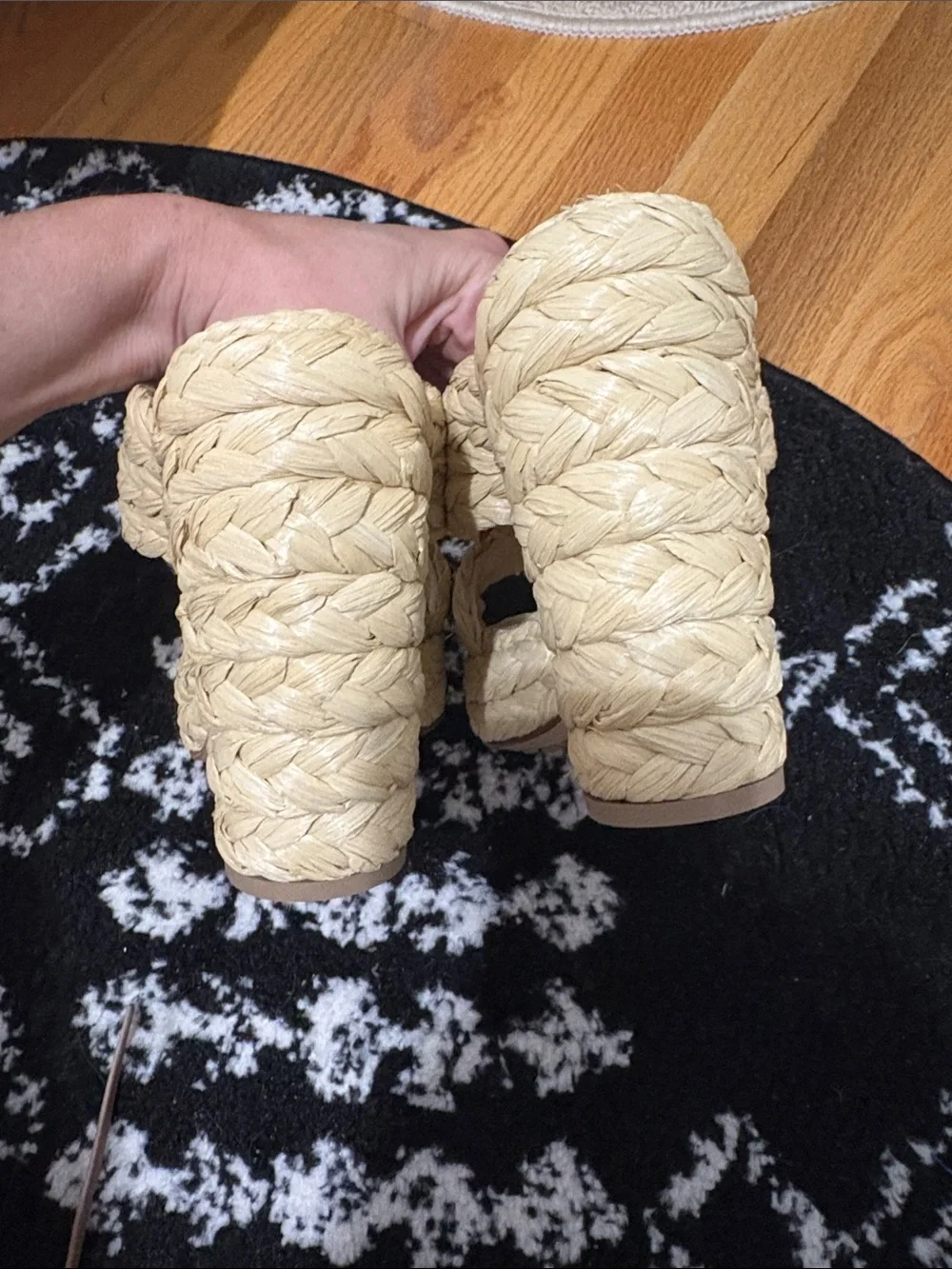 Bottega Veneta Woven Platform Slide Heels in Natural - Women